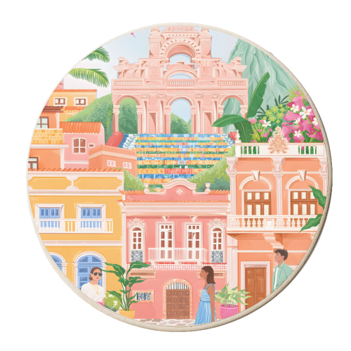 Rio de Janeiro Brazil - personalised beer coaster by Kun Pact