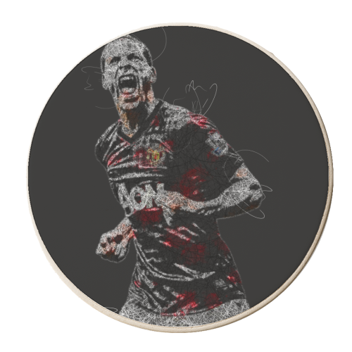 Rio Ferdinand - personalised beer coaster by Master Anubis