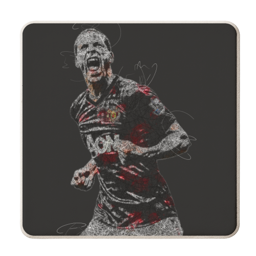 Rio Ferdinand - personalised beer coaster by Master Anubis