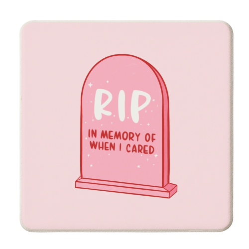 Rip Don't Care - personalised beer coaster by Alice Palazon