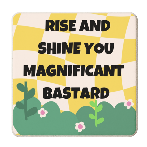 Rise and Shine - personalised beer coaster by Faith Mercer