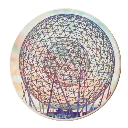 Rise Sculpture at Dusk - personalised beer coaster by AP