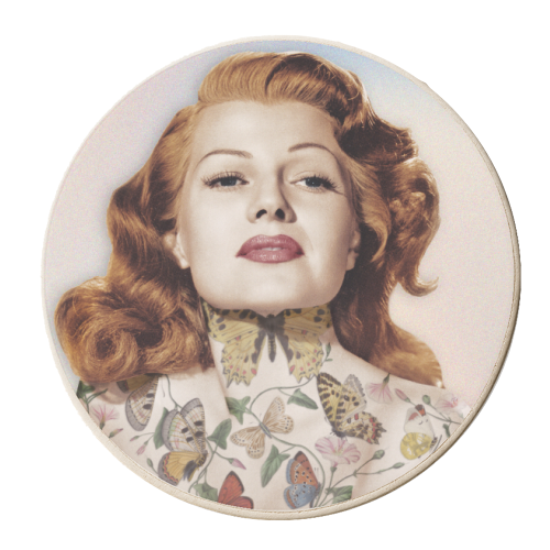 Rita Hayworth | Butterfly Tattoo - personalised beer coaster by OhMC! Designs