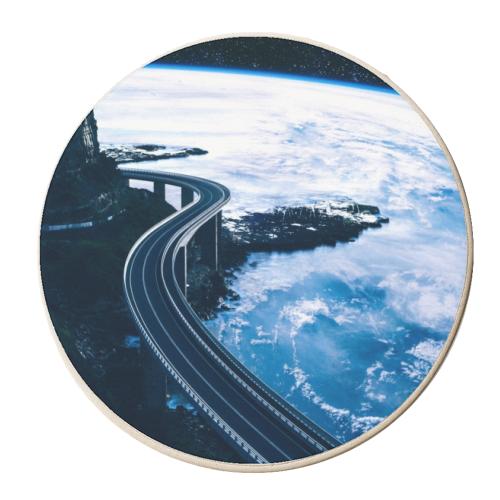 Road To Earth - personalised beer coaster by taudalpoi