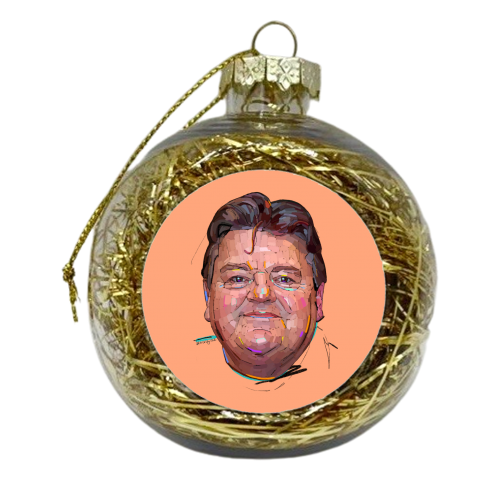 Robbie Coltrane - xmas bauble by Beverley Rae