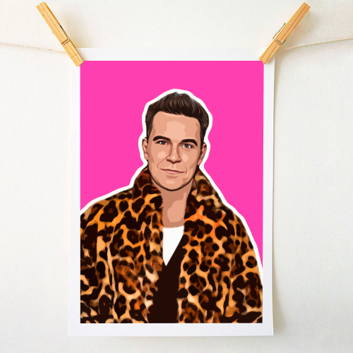 Robbie Pink - A1 - A4 art print by DOLLY WOLFE