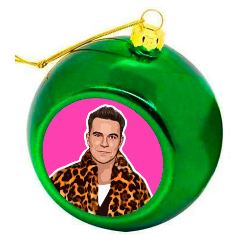 Robbie Pink - colourful christmas bauble by DOLLY WOLFE