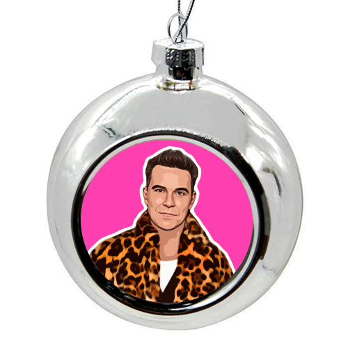Robbie Pink - colourful christmas bauble by DOLLY WOLFE