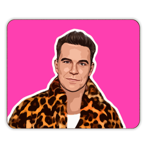 Robbie Pink - designer placemat by DOLLY WOLFE