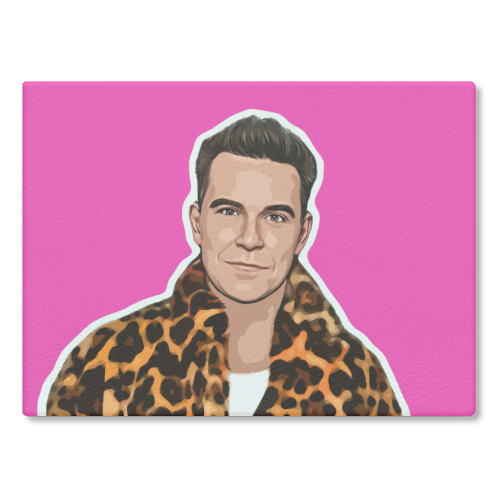 Robbie Pink - glass chopping board by DOLLY WOLFE