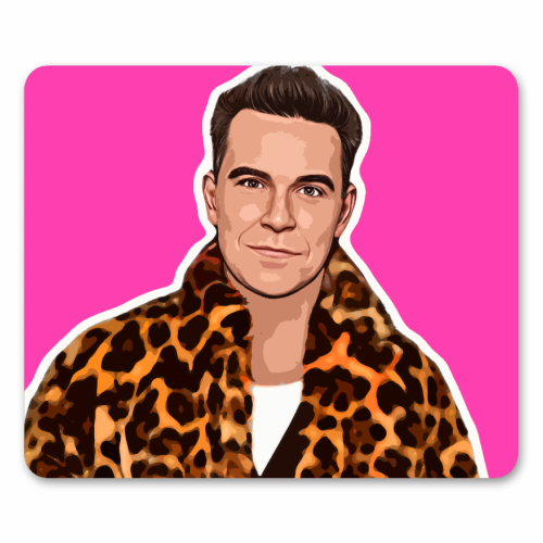 Robbie Pink - mouse mat by DOLLY WOLFE