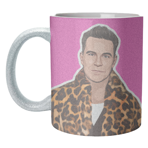 Robbie Pink - unique mug by DOLLY WOLFE