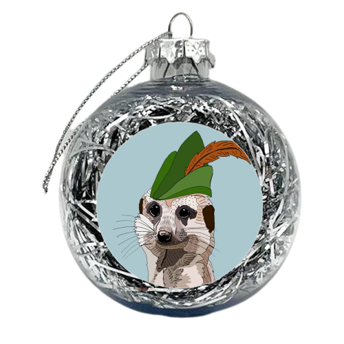 Robin Hood Meercat - xmas bauble by Casey Rogers