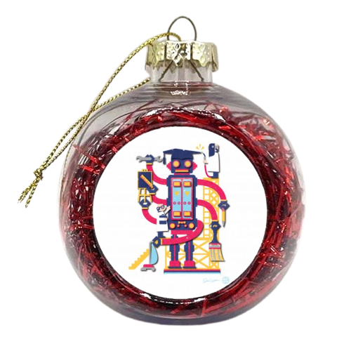 Robot - xmas bauble by Patrick Michael Joseph Welham