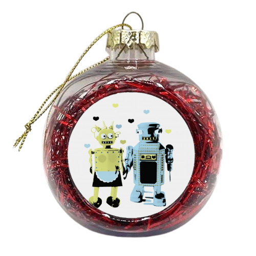 Robot Love - xmas bauble by dom marshall