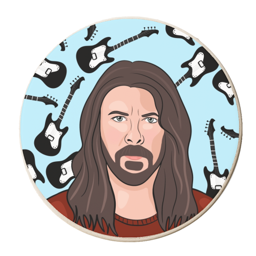Rock and Grohl - personalised beer coaster by Eloise