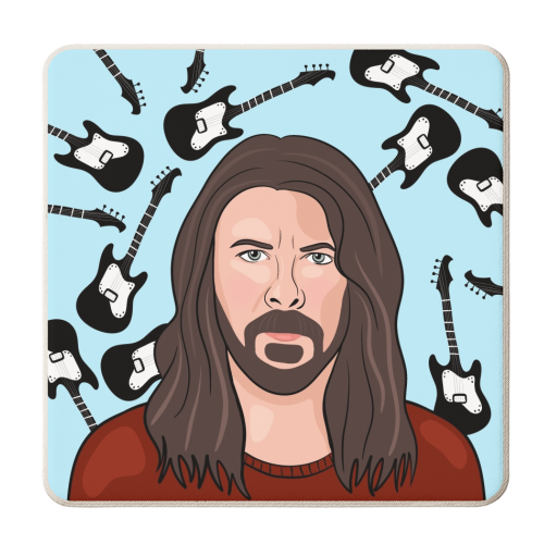 Rock and Grohl - personalised beer coaster by Eloise