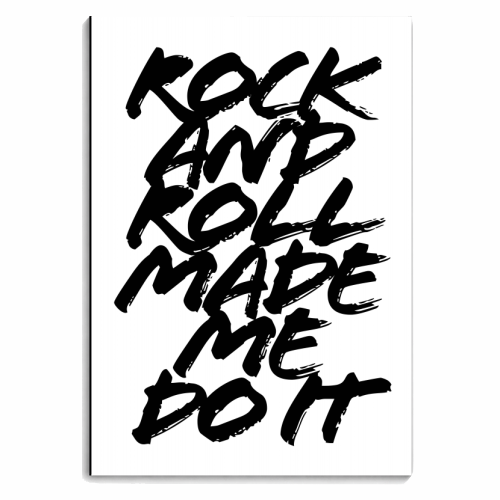 Rock and Roll Made Me Do It Grunge Caps - personalised A4, A5, A6 notebook by Toni Scott