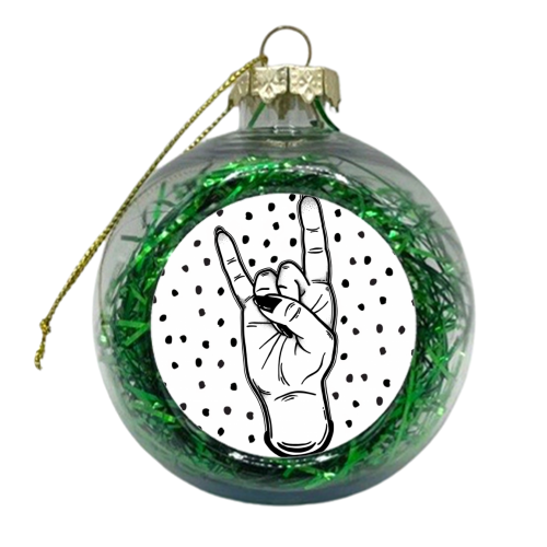 ROCK - xmas bauble by Hollie Mills