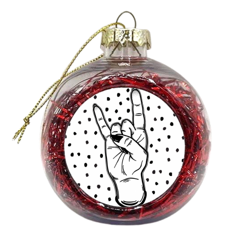 ROCK - xmas bauble by Hollie Mills