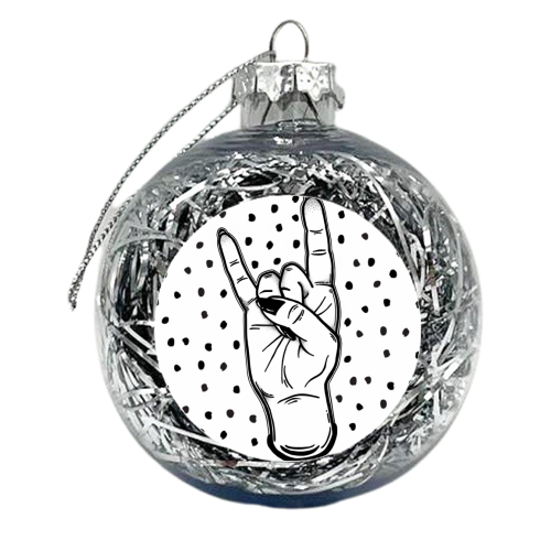 ROCK - xmas bauble by Hollie Mills