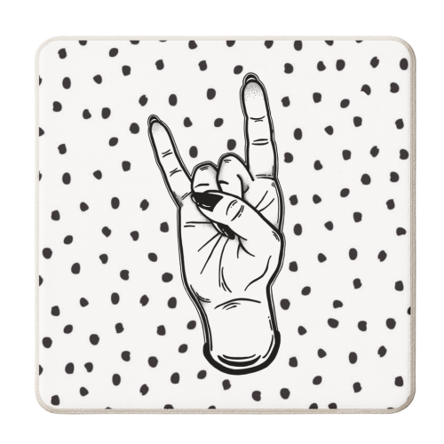 ROCK - personalised beer coaster by Hollie Mills