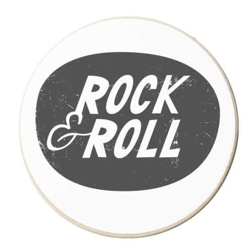 ROCK & ROLL - personalised beer coaster by The Boy and the Bear