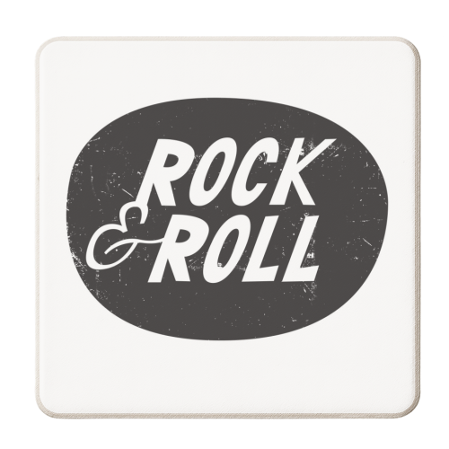 ROCK & ROLL - personalised beer coaster by The Boy and the Bear
