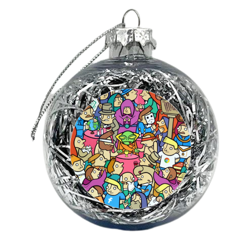 Rockefeller's annual bilderberg bash at bohemian grove - xmas bauble by Darren Baxter