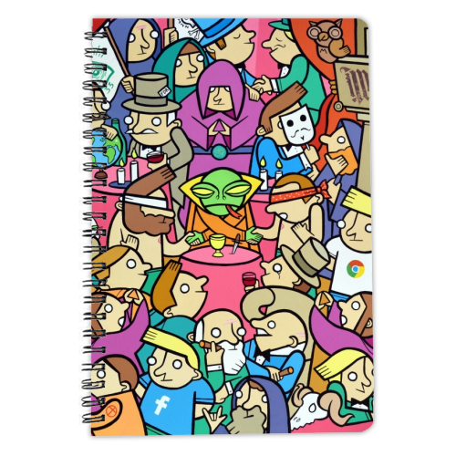 Rockefeller's annual bilderberg bash at bohemian grove - personalised A4, A5, A6 notebook by Darren Baxter