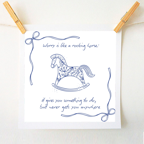 Rocking Horse - A1 - A4 art print by Ms Doodle