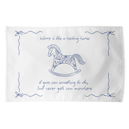 Rocking Horse - funny tea towel by Ms Doodle