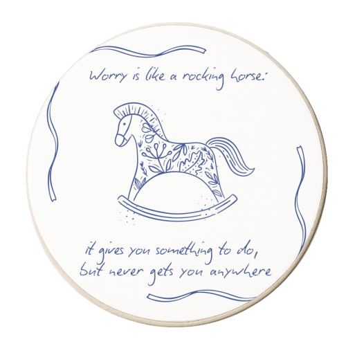 Rocking Horse - personalised beer coaster by Ms Doodle