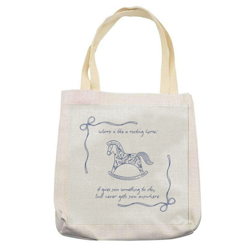 Rocking Horse - printed canvas tote bag by Ms Doodle