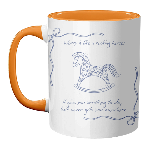 Rocking Horse - unique mug by Ms Doodle