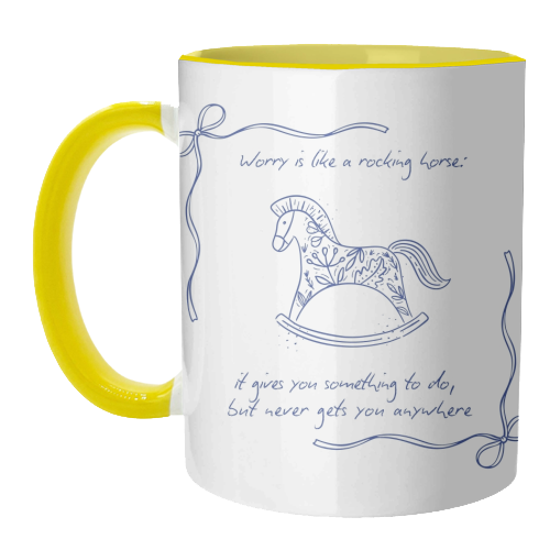 Rocking Horse - unique mug by Ms Doodle