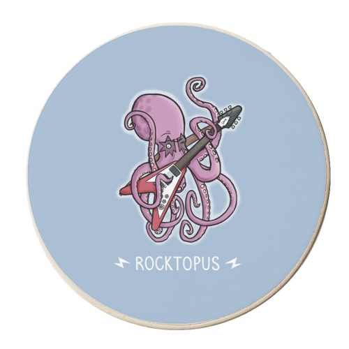 Rocktopus - personalised beer coaster by Carl Batterbee