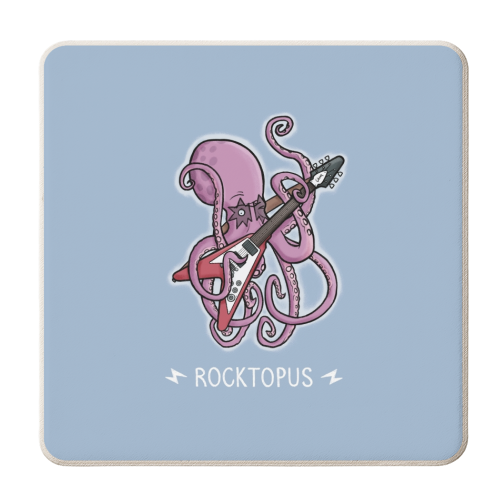 Rocktopus - personalised beer coaster by Carl Batterbee