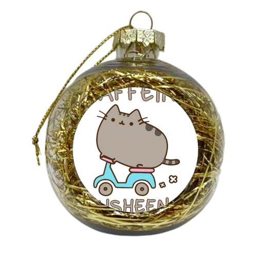 rolling cat - xmas bauble by angel quiroga