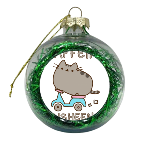 rolling cat - xmas bauble by angel quiroga