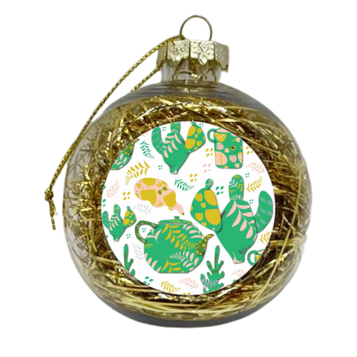 Romance of the teapot - xmas bauble by Elena Mileva-Krasteva