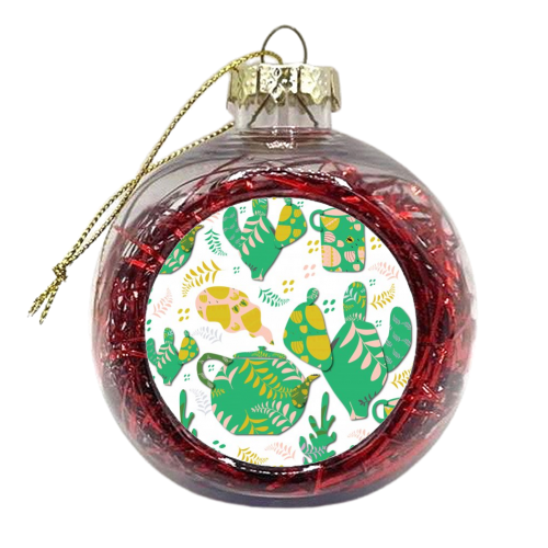 Romance of the teapot - xmas bauble by Elena Mileva-Krasteva