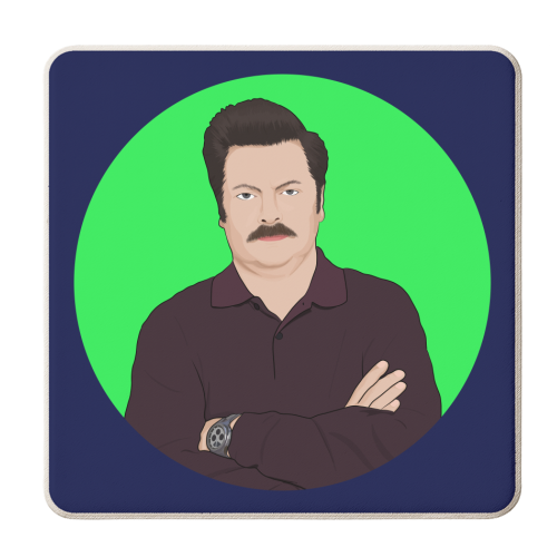 Ron Swanson - personalised beer coaster by Pink and Pip
