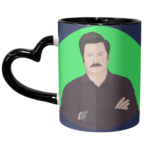 Ron Swanson - unique mug by Pink and Pip