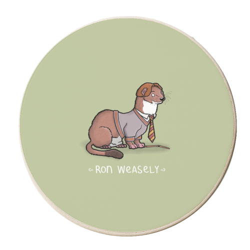 Ron Weasely - personalised beer coaster by Carl Batterbee