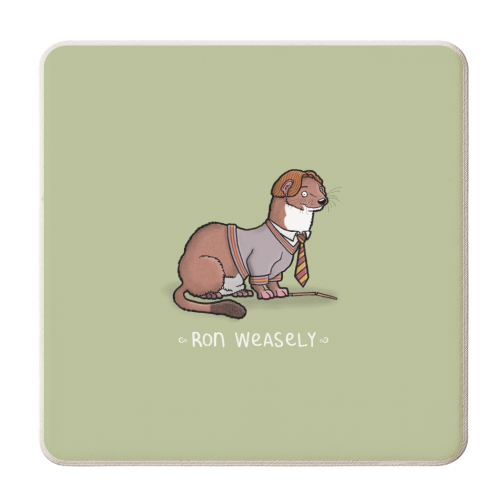 Ron Weasely - personalised beer coaster by Carl Batterbee