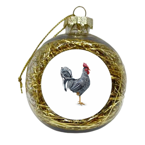 rooster - xmas bauble by Anastasia Alekna