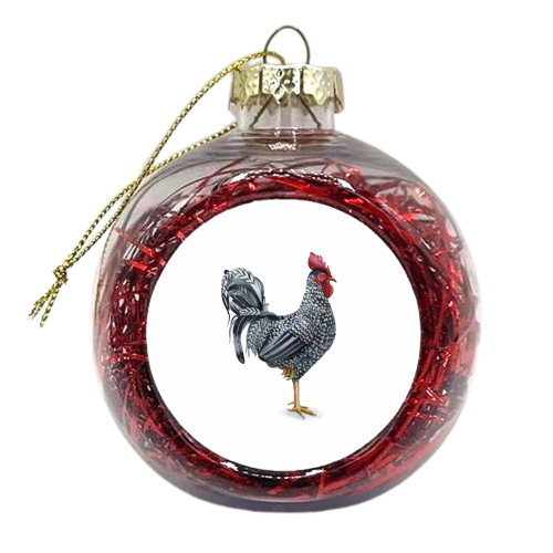rooster - xmas bauble by Anastasia Alekna