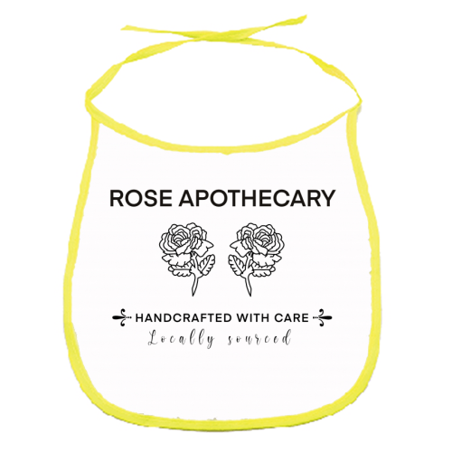 Rose Apothecary - funny baby bib by Cheryl Boland