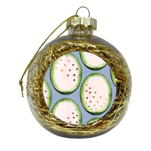 Rose Gold Melon Seeds - xmas bauble by Uma Prabhakar Gokhale